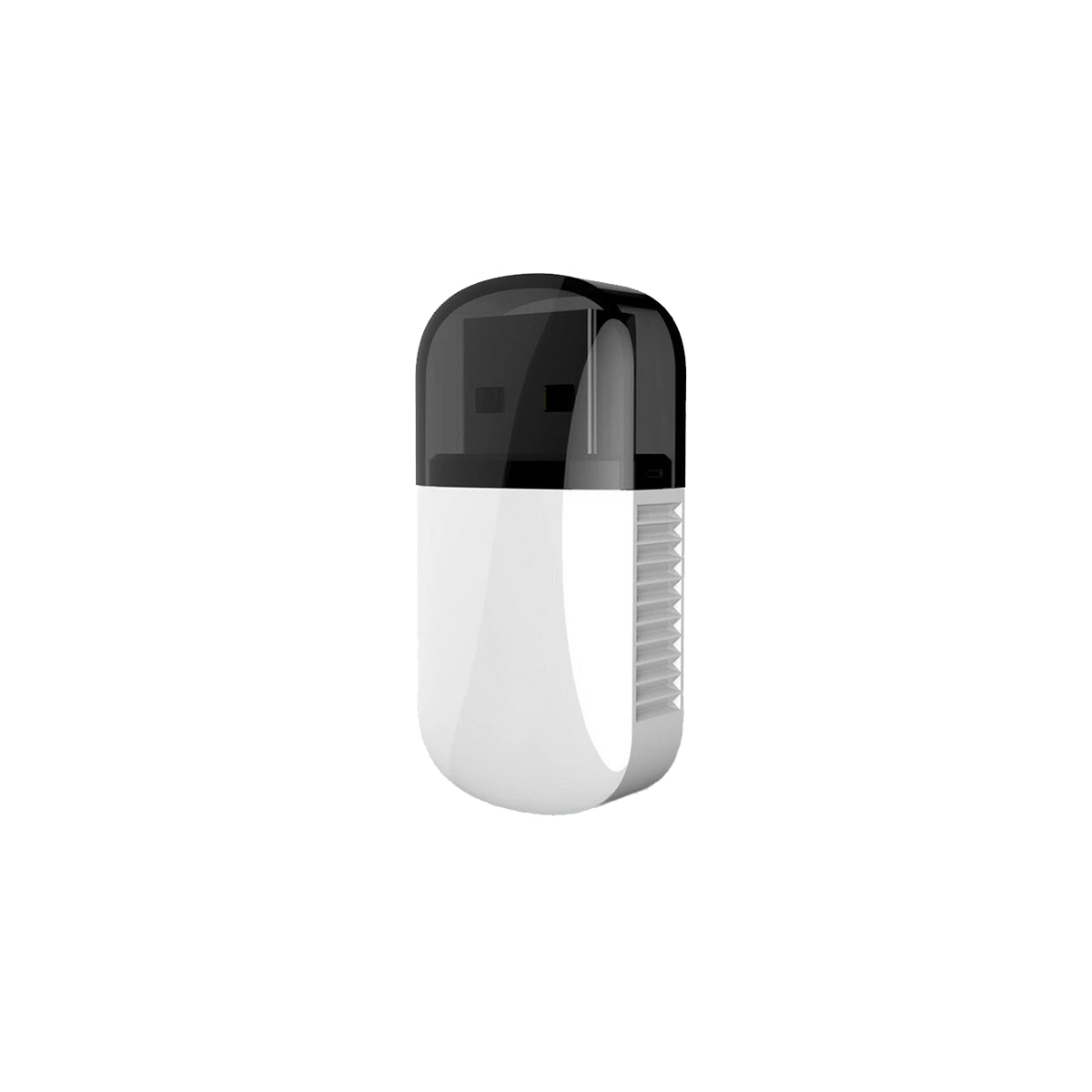 USB-Stick im Kunststoffgehäuse, mit geöffneter Verschlusskappe.